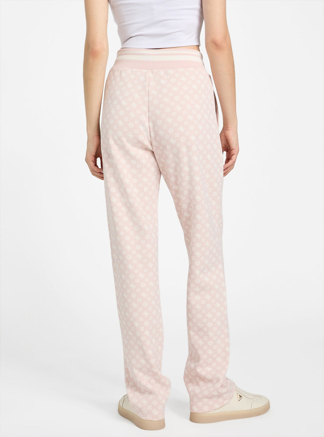 GUESS Womens Pink Logo New Aggie Long Pant V5YB20KB212 Back View