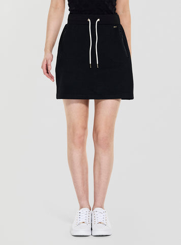 GUESS Womens Black 3D Peony Mini Active Skirt V5YD03KBSL2 Front View