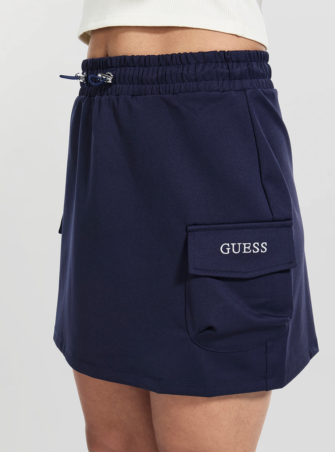 GUESS Womens Eco Blue Carla Active Midi Skirt V5YD04KCX42 Detail View