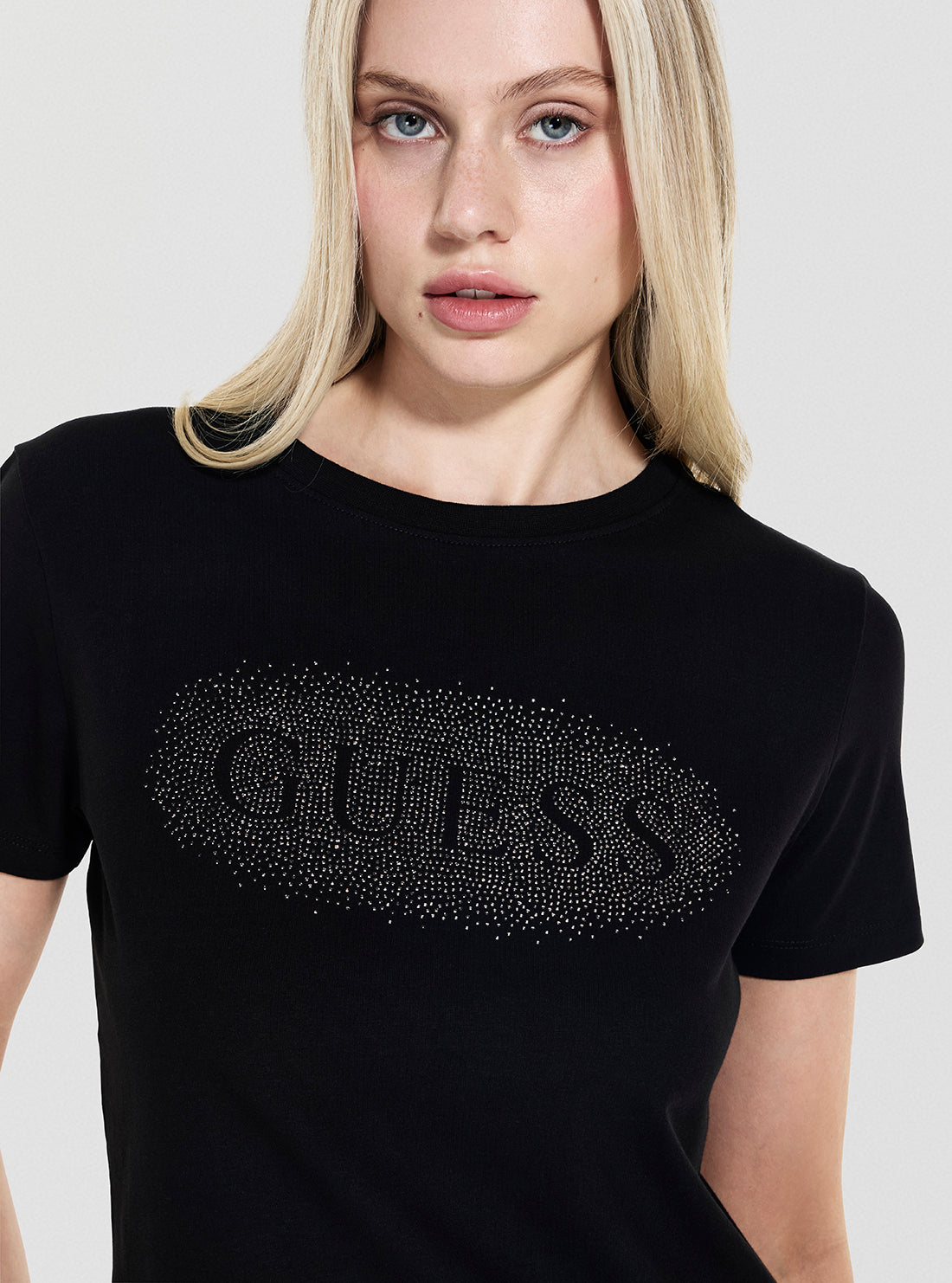 GUESS Womens Black Ingrid Active T-Shirt V5YI08J131 Detail View