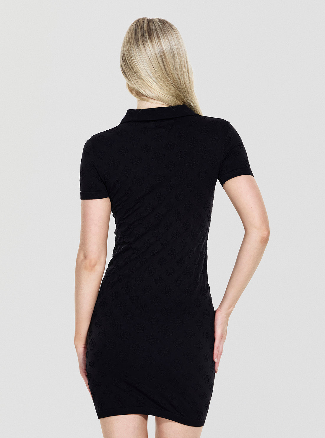 GUESS Womens Black Peony Seamless Mini Dress V5YK05Z3OA0 Back View