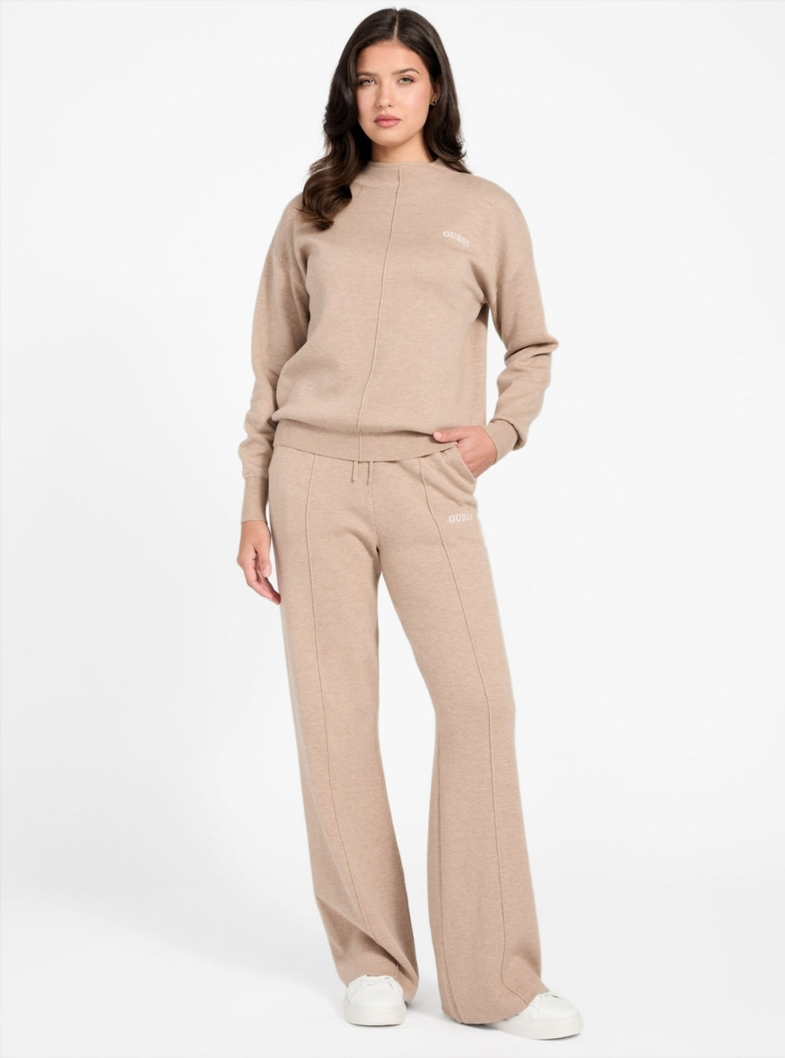 GUESS Womens Beige Ursula Pants V6RB12Z4850 Full View