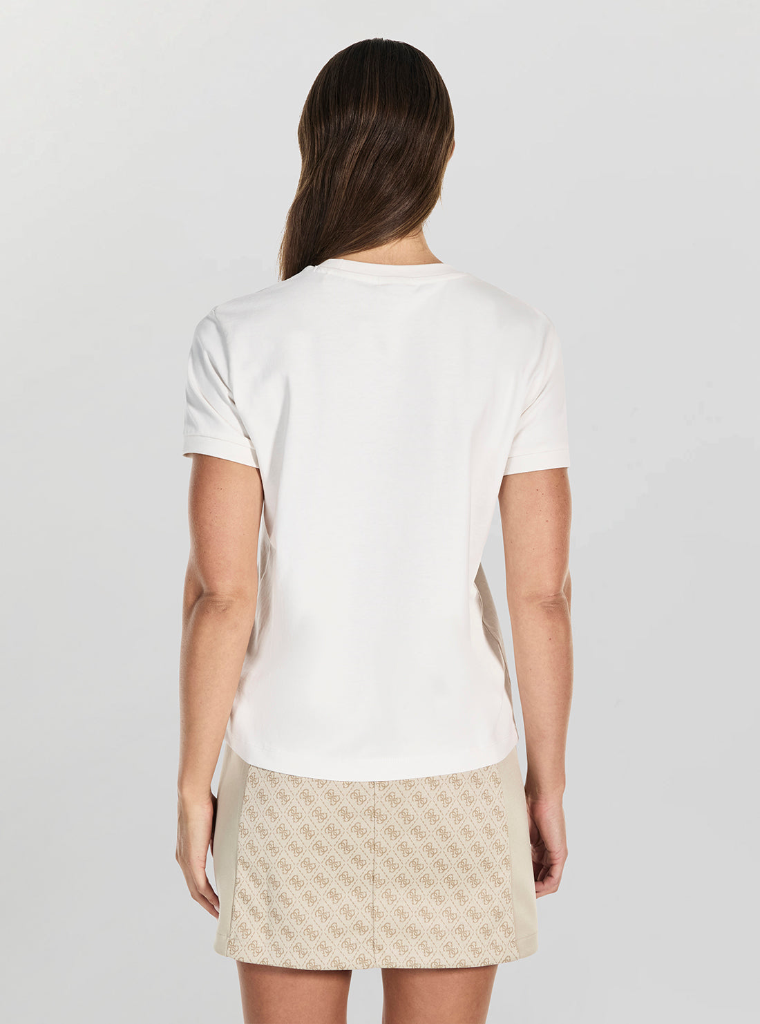 GUESS Womens Eco White Rosalba Active T-Shirt V6RI04K8FQ4 Back View