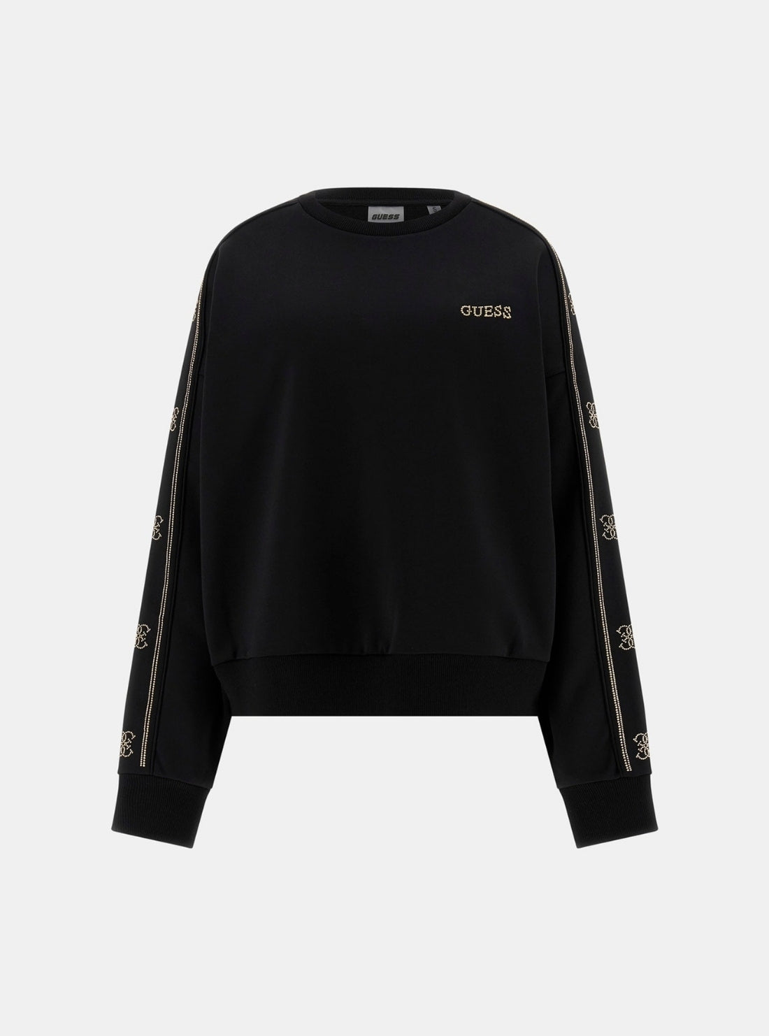 GUESS Womens Eco Black Octavia Sweatshirt V6RQ96KCX22 Flatlay