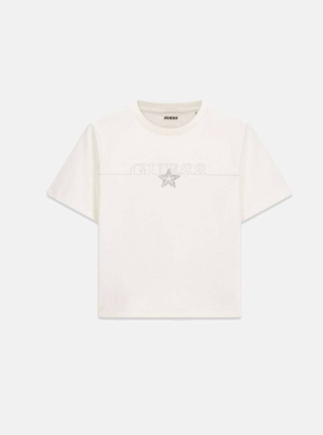 GUESS Womens White Agena Active T-Shirt V6YI05K4272 Flatlay