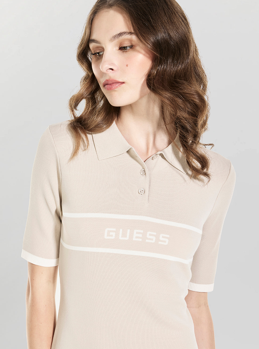 GUESS Womens Beige Meissa Active Mini Dress V6YK09Z1168 Detail View