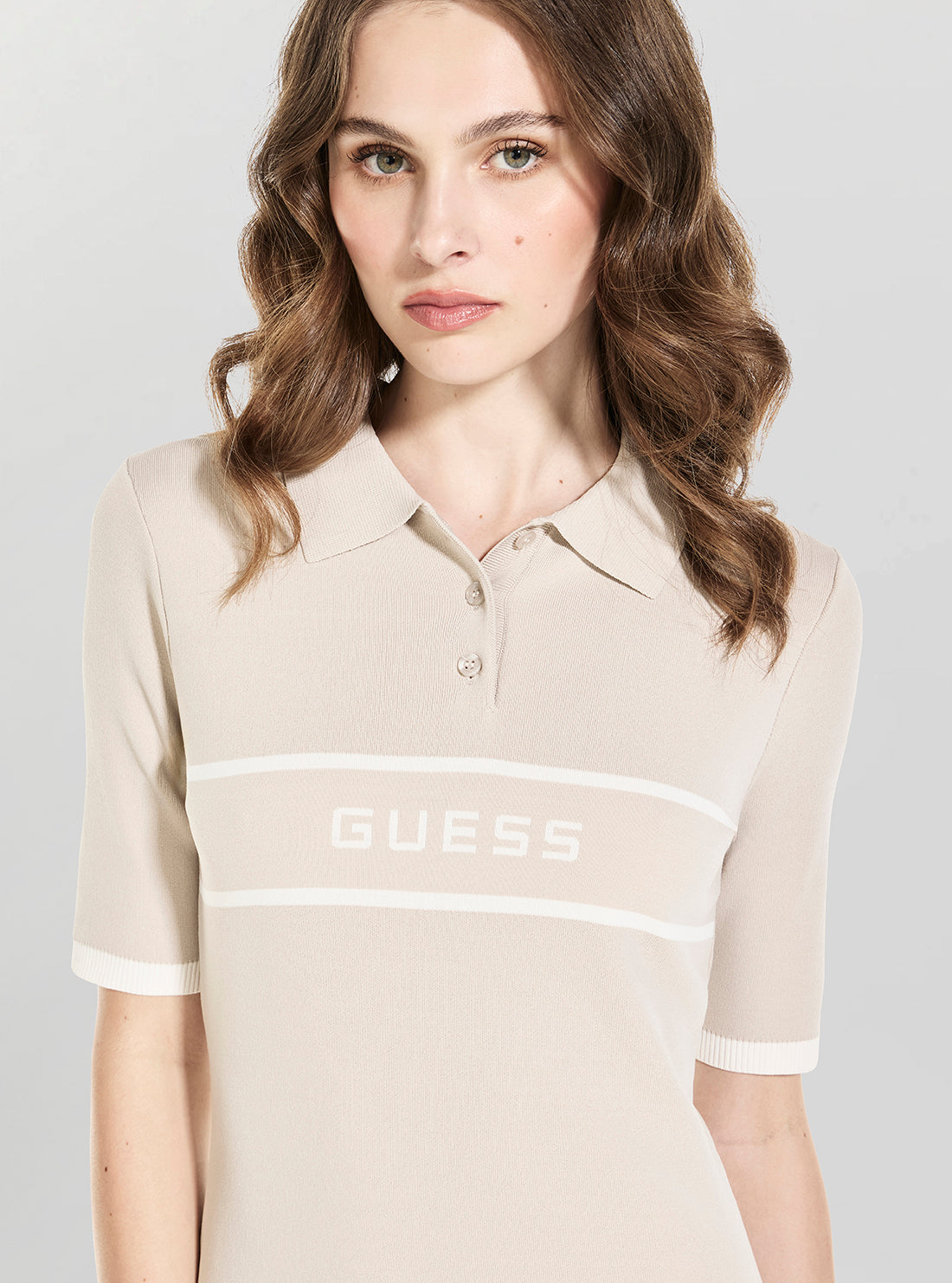 GUESS Womens Beige Meissa Active Mini Dress V6YK09Z1168 Detail View