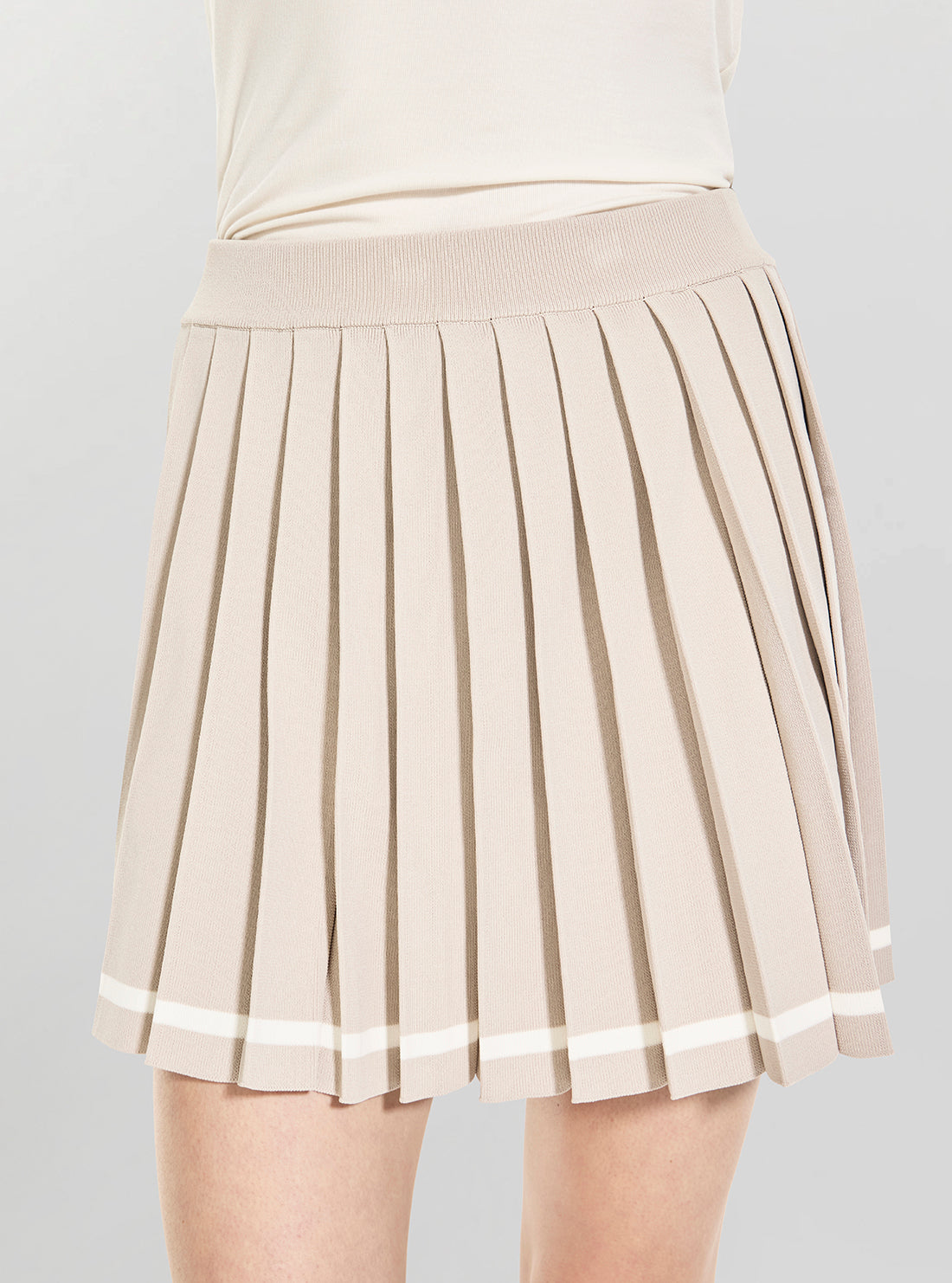 GUESS Womens Beige Meissa Pleated Active Skirt V6YR02Z0944 Detail View