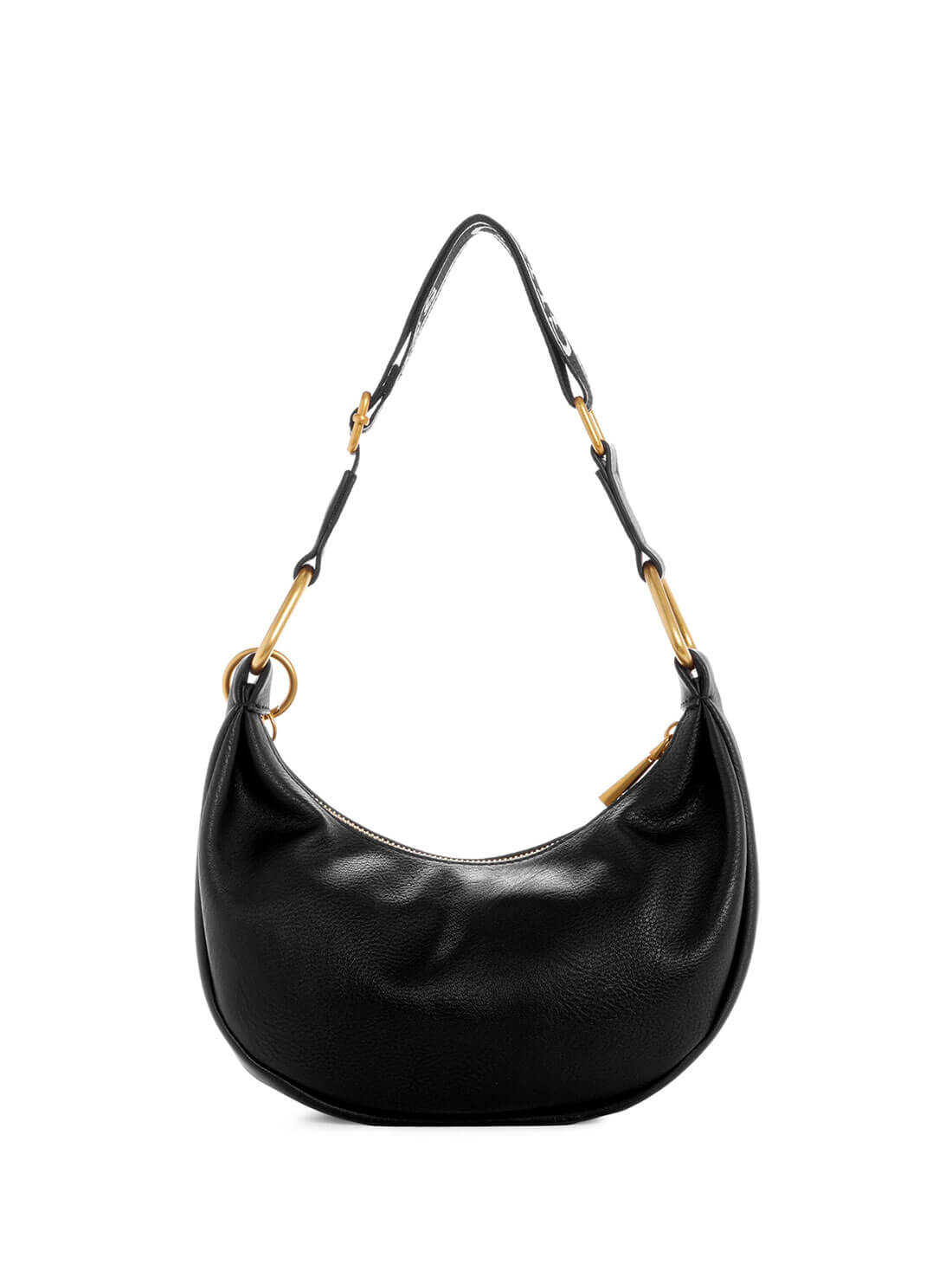 Black Natalya Mini Hobo Shoulder Bag | GUESS Women's Handbags | back view