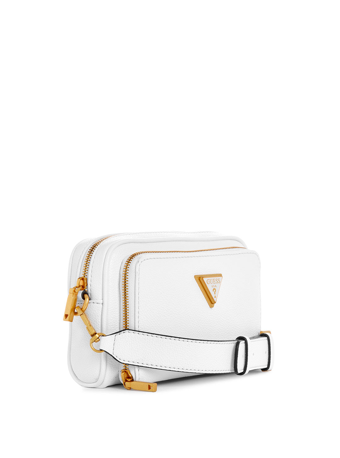 GUESS White Cosette Camera Crossbody Bag side view