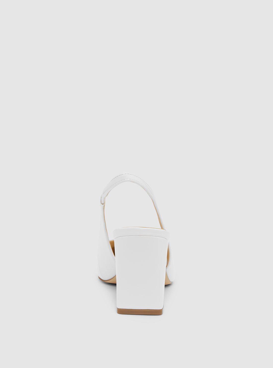 White Valinda Block Heel