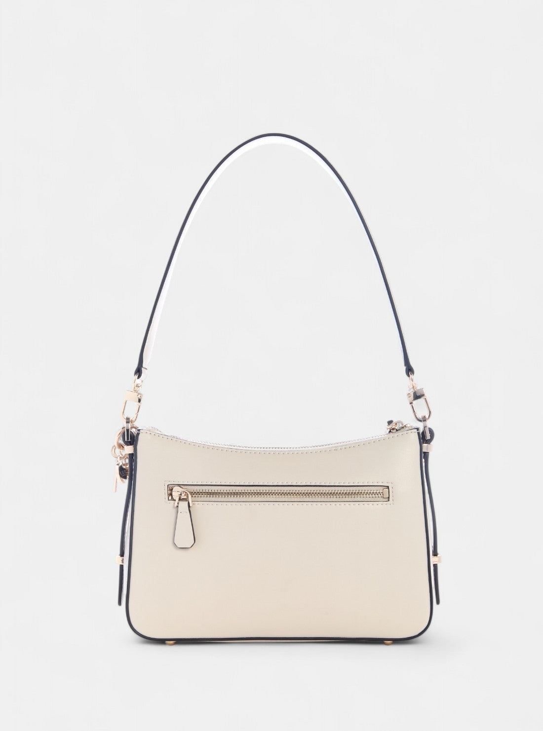 GUESS Womens White Daryna Top Zip Shoulder Bag VG720818 Back View