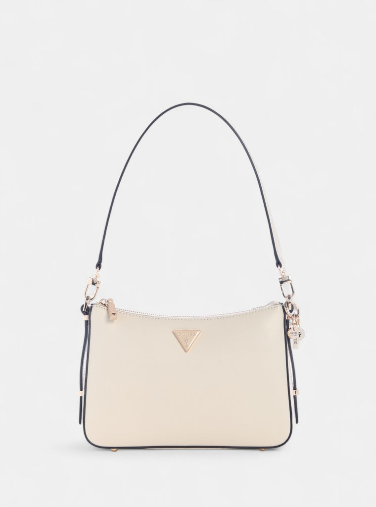 White Daryna Top Zip Shoulder Bag | GUESS