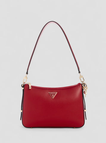 GUESS Womens Red Daryna Top Zip Shoulder Bag VG720818 Front View
