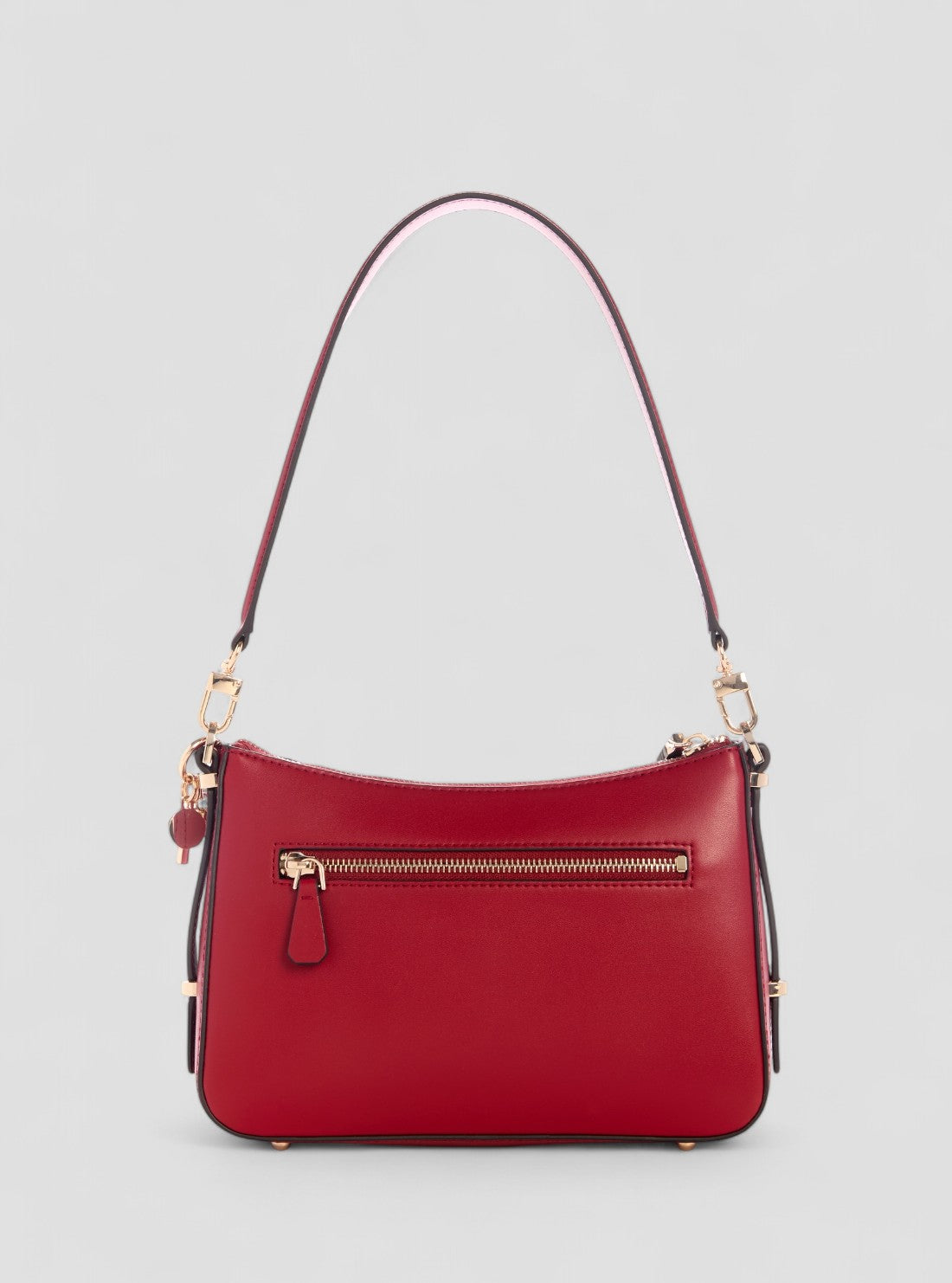GUESS Womens Red Daryna Top Zip Shoulder Bag VG720818 Back View