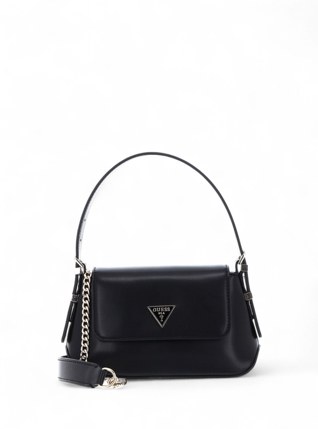 GUESS Black Desideria Mini Flap Shoulder Bag VG874378 Front View