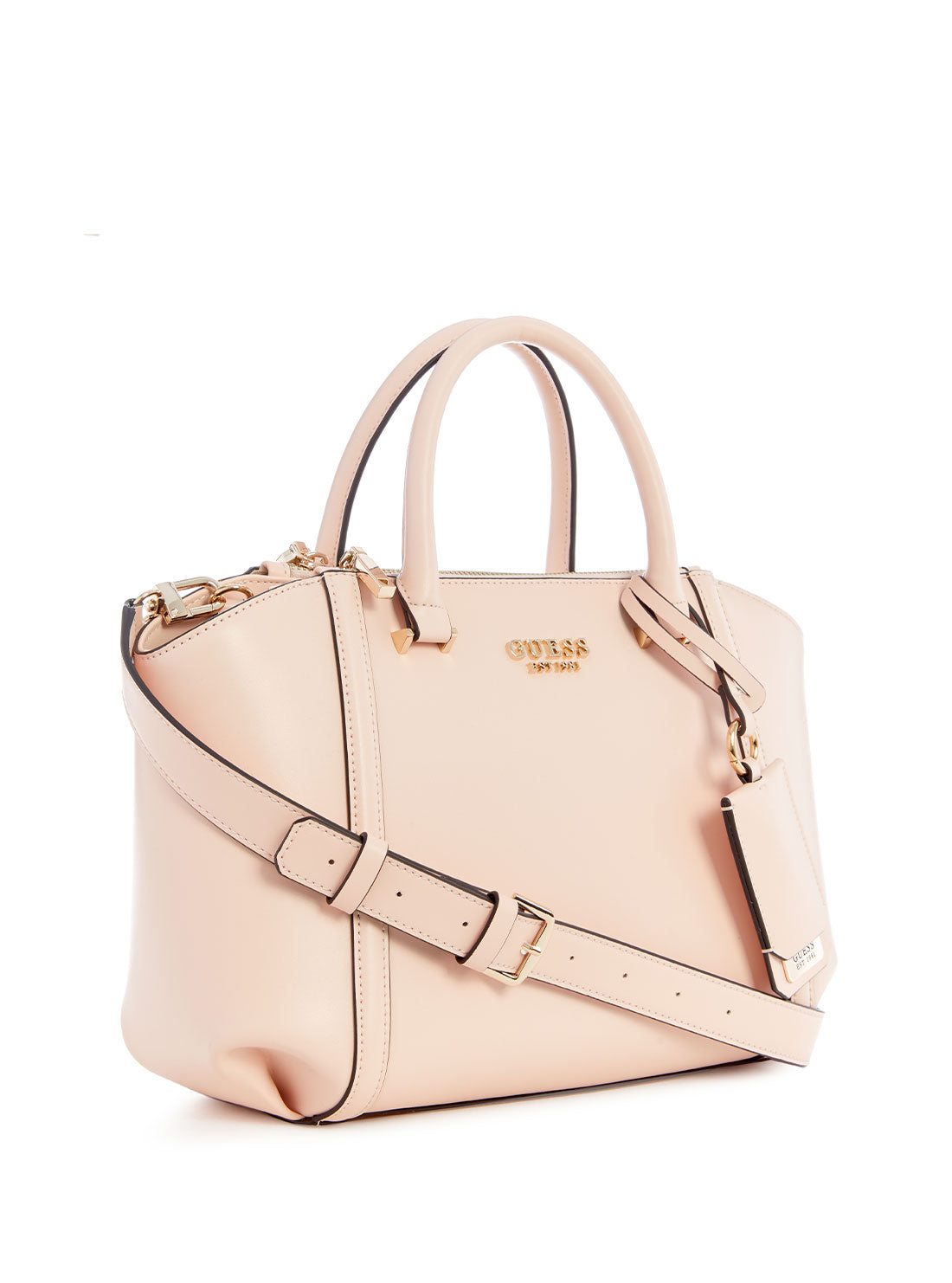 Pale Pink Leie Status Satchel Bag | GUESS Women's Handbags | side view