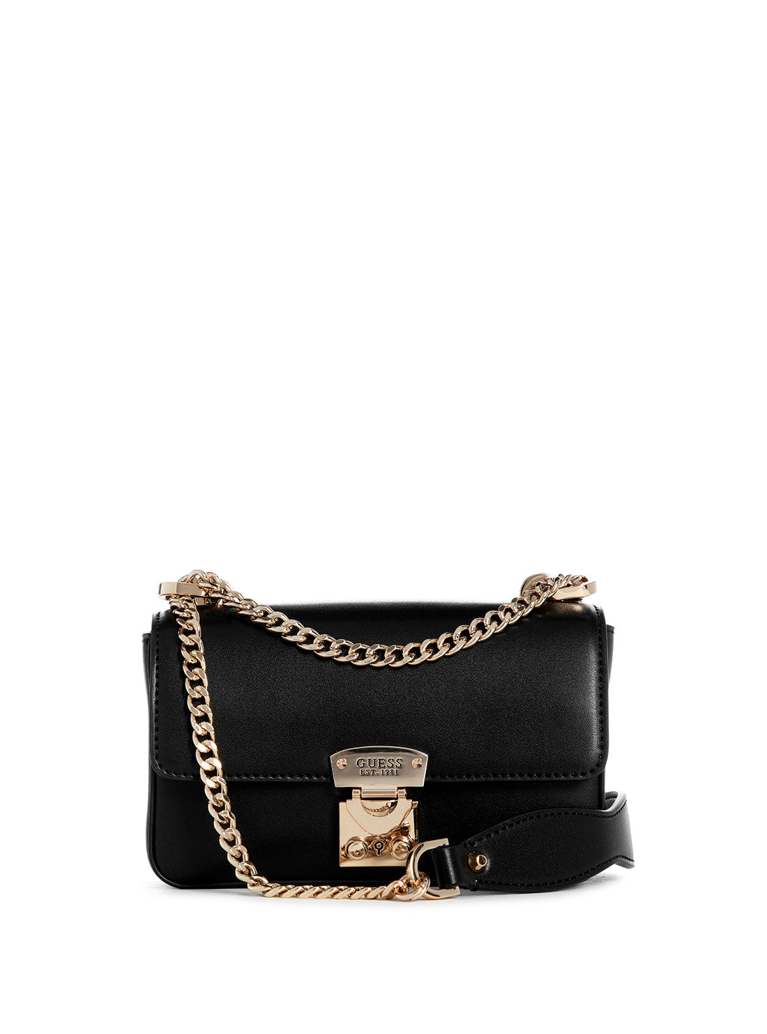 GUESS Black Eliette Mini Crossbody Bag front view