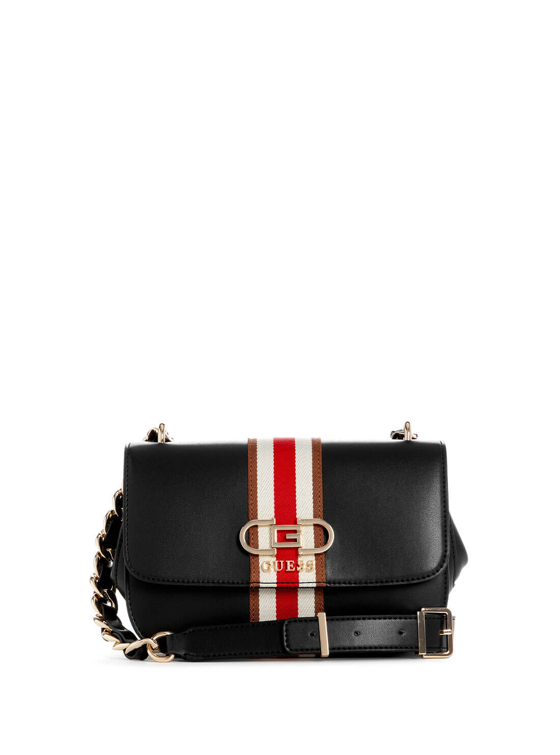 Black Nelka Crossbody Bag | GUESS Women's Handbags | front view