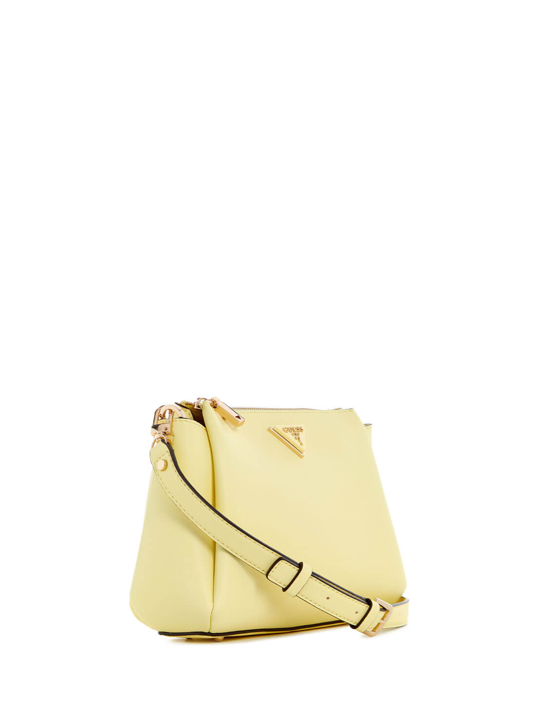 GUESS Pale Yellow Iwona Crossbody Bag side view