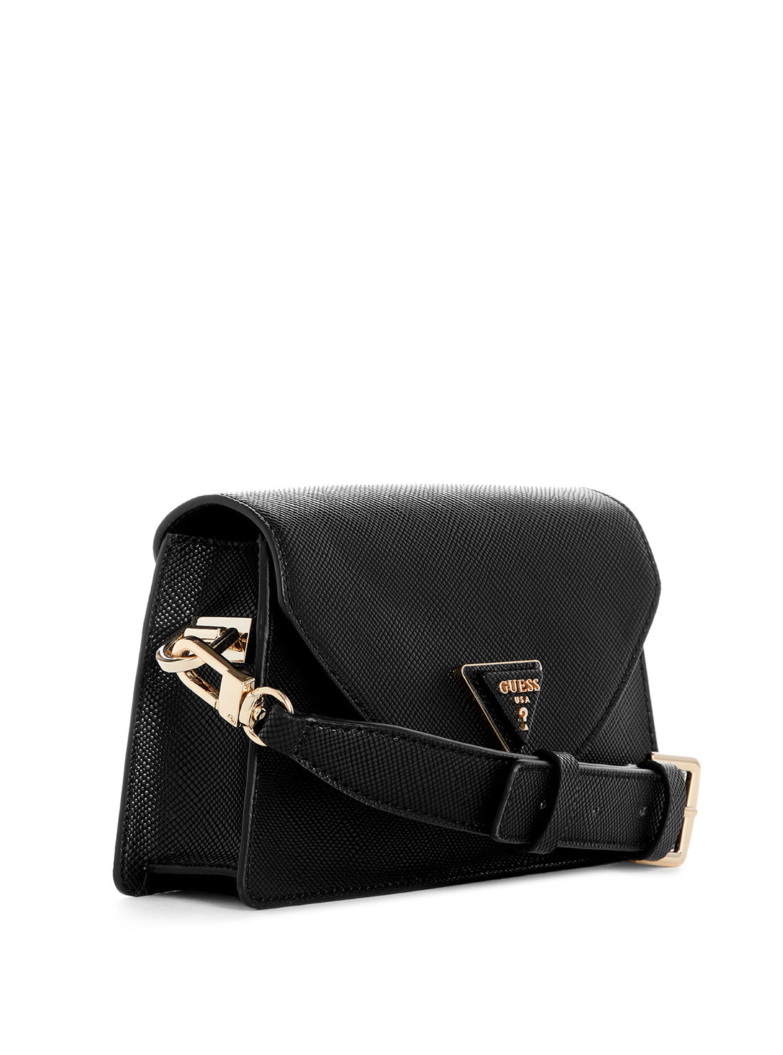 GUESS Black Avis Mini Shoulder Bag side view