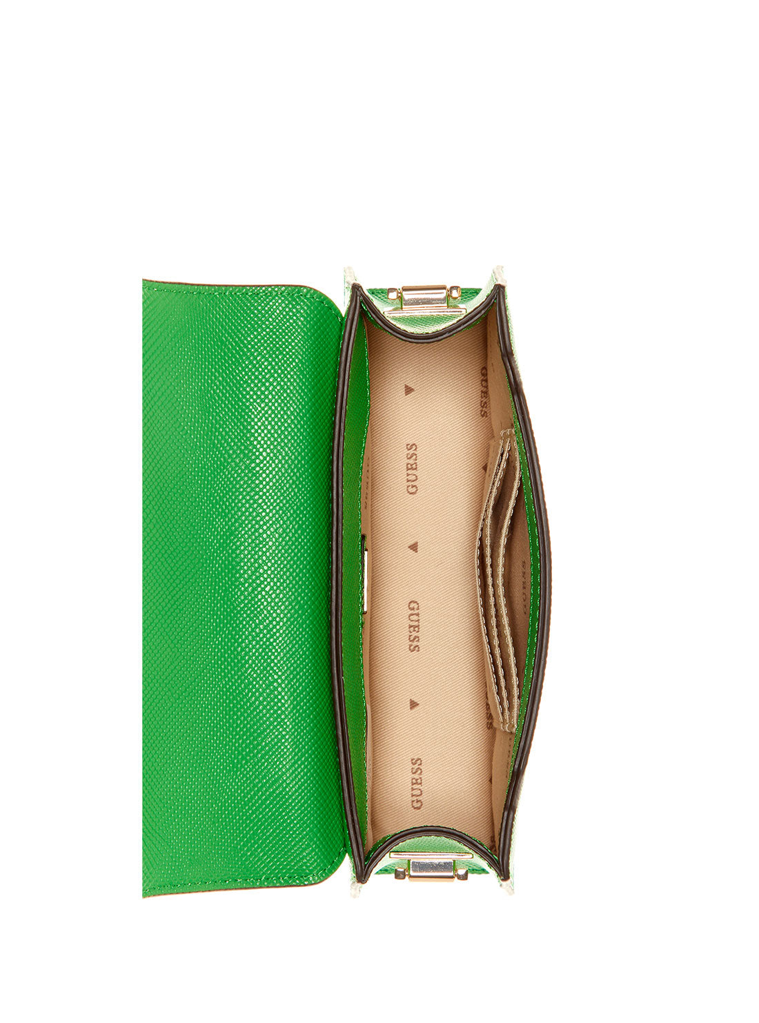 GUESS Green Avis Mini Shoulder Bag inside view