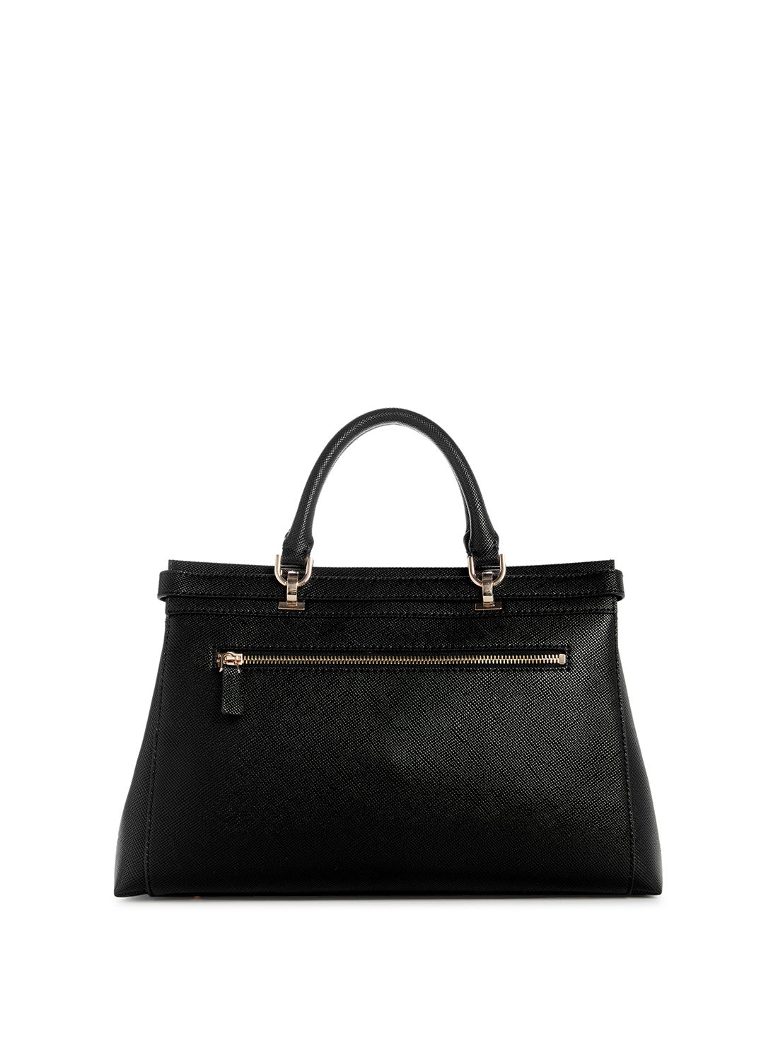 GUESS Black Levante Luxury Satchel Bag back view