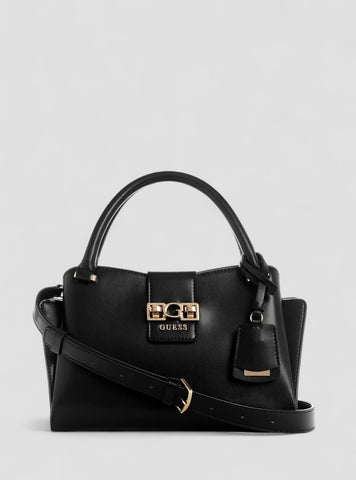 GUESS Womens Black Jane Small Satchel Bag VG989105 Front View