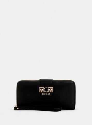 GUESS Womens Black Jane Large Zip Around Wallet VG9891146 Front View