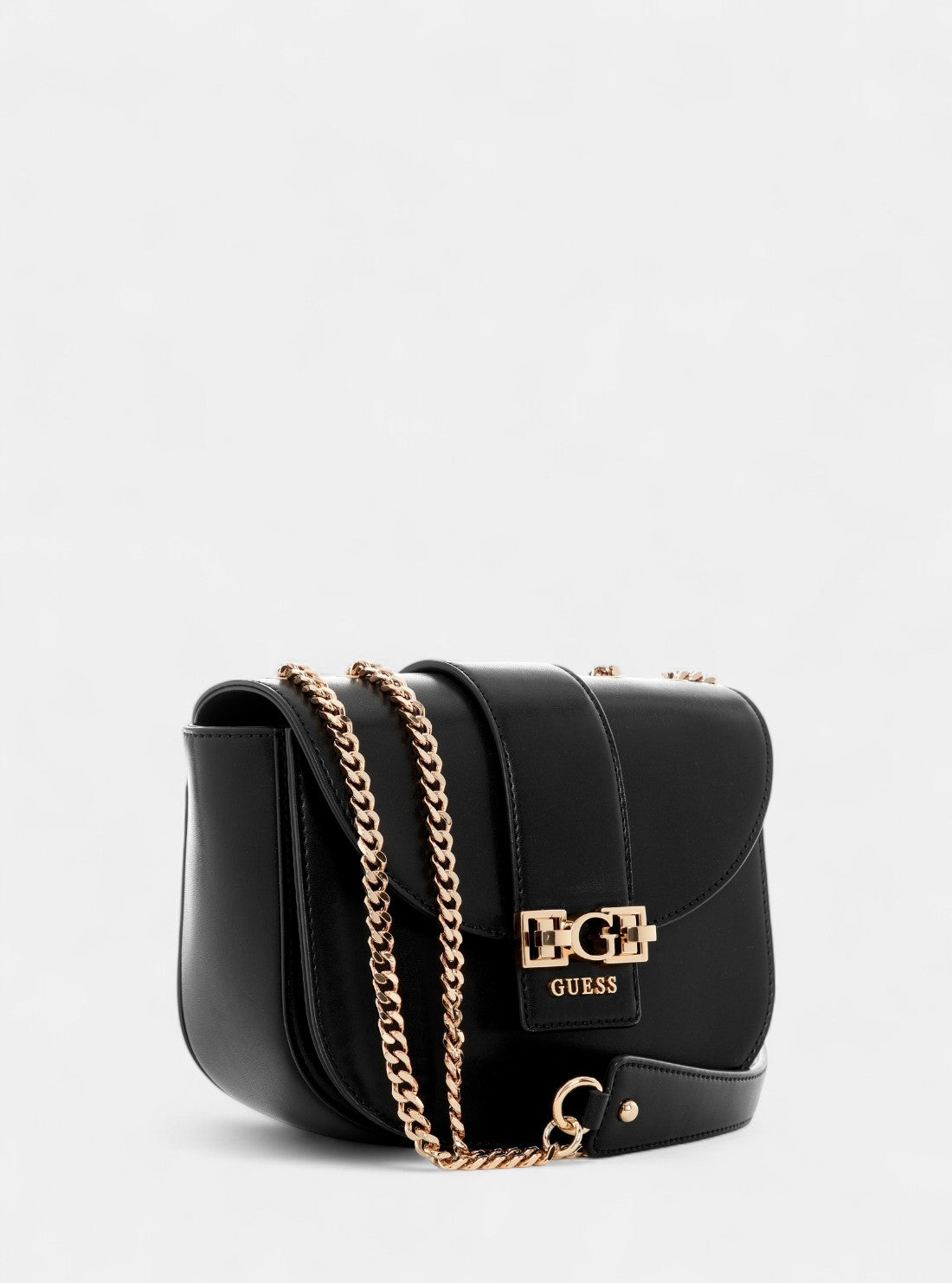 GUESS Womens Black Jane Convertible Crossbody Flap Bag VG989121 Front Side VIew