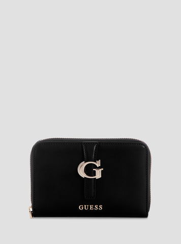 Black Carrie Medium Zip Around Wallet