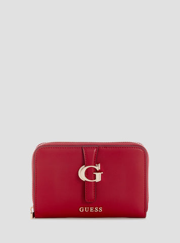 Red Carrie Medium Zip Around Wallet
