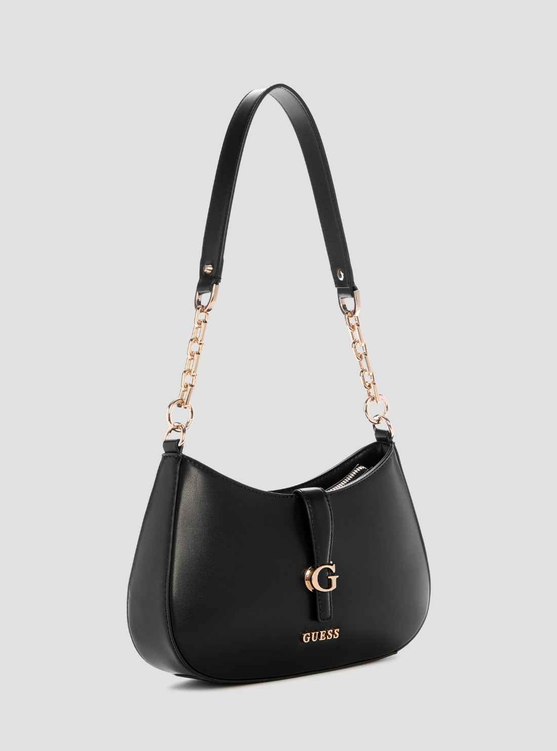 Black Carrie Top Zip Shoulder Bag | GUESS