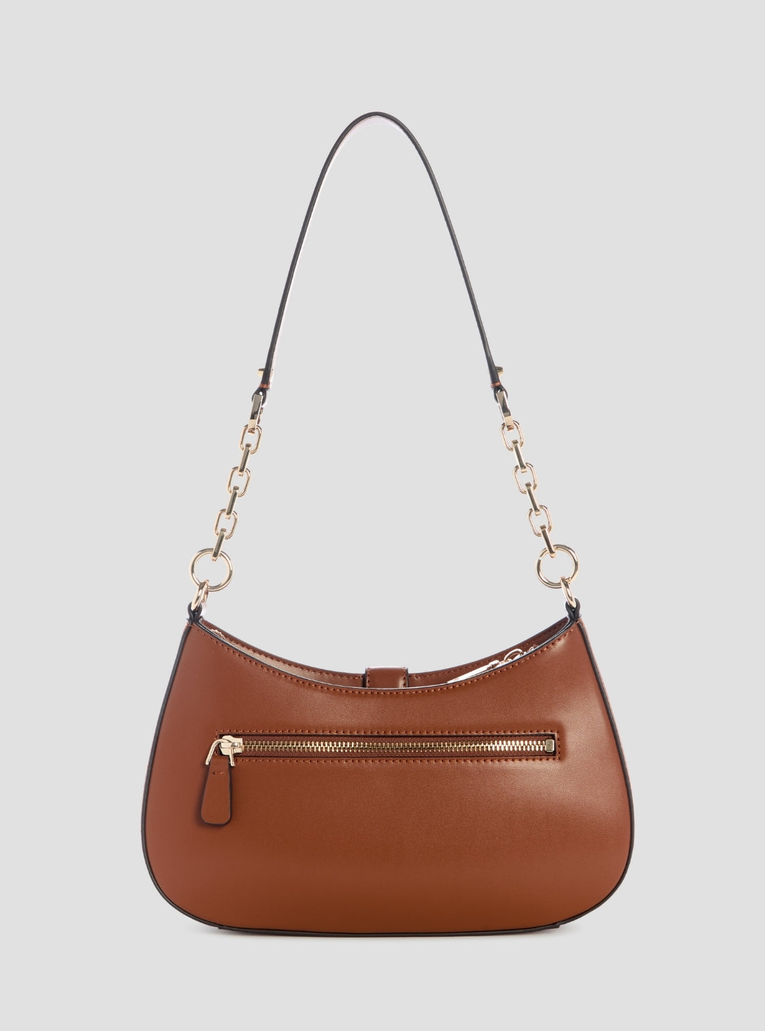 GUESS Womens Brown Carrie Top Zip Shoulder Bag VG989618 Front Side  Back View