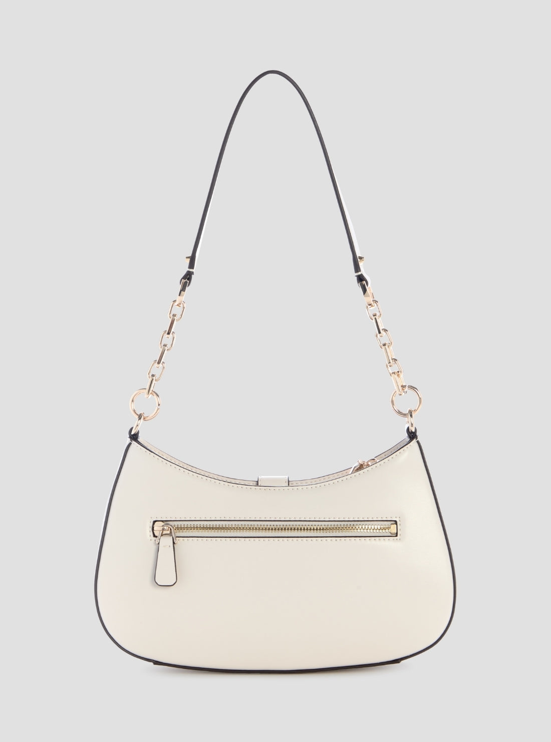 White Carrie Top Zip Shoulder Bag | GUESS