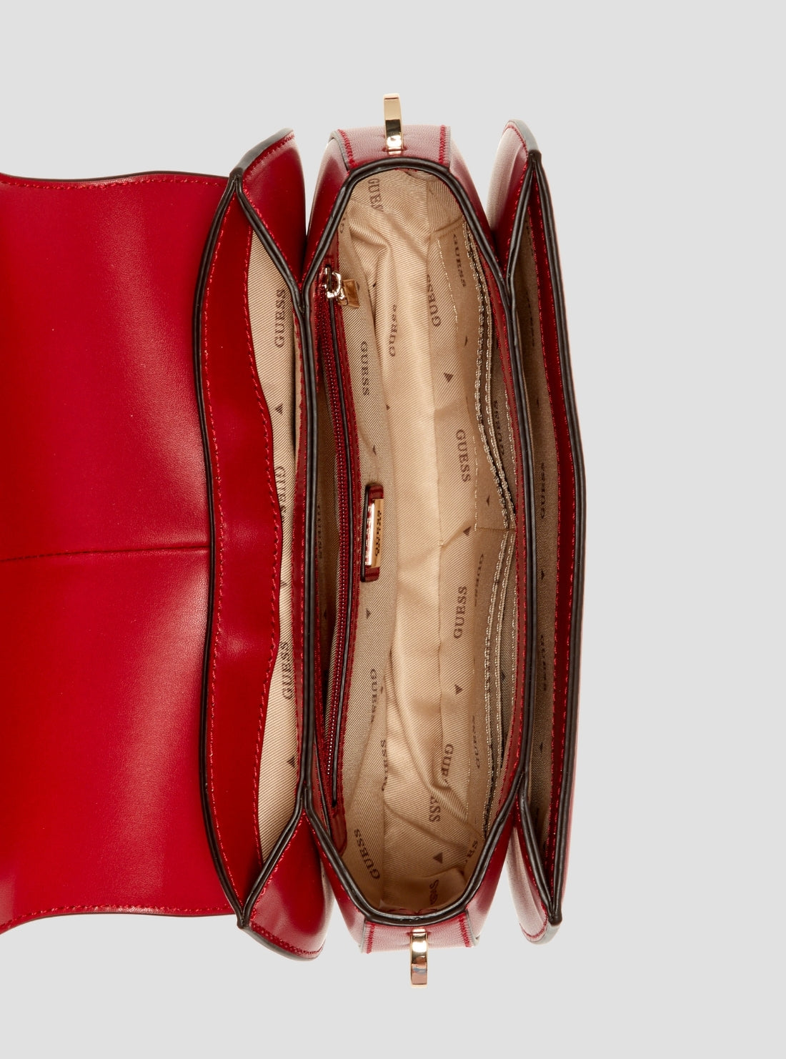 Red Carrie Flap Shoulder Bag
