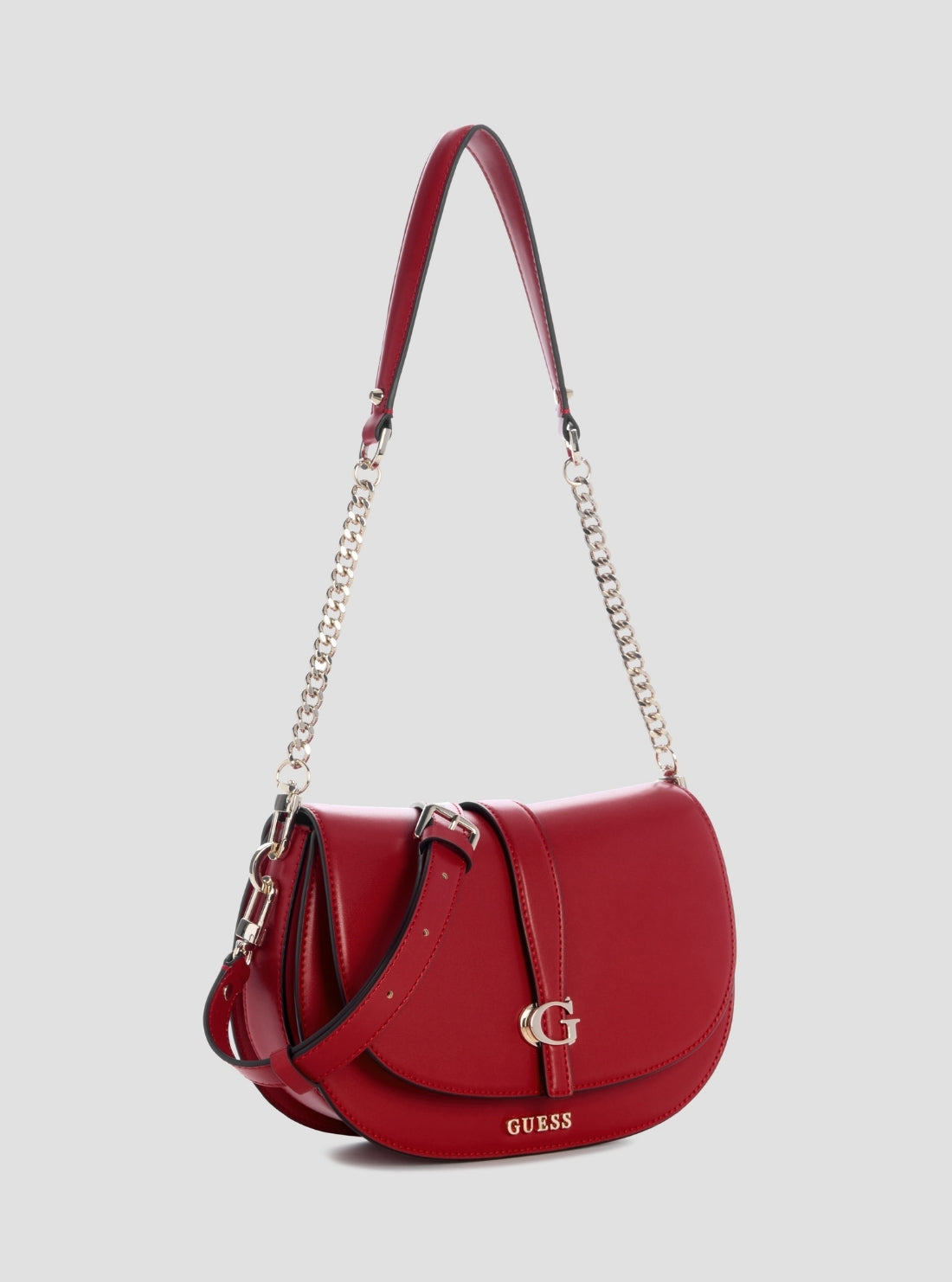 Red Carrie Flap Shoulder Bag