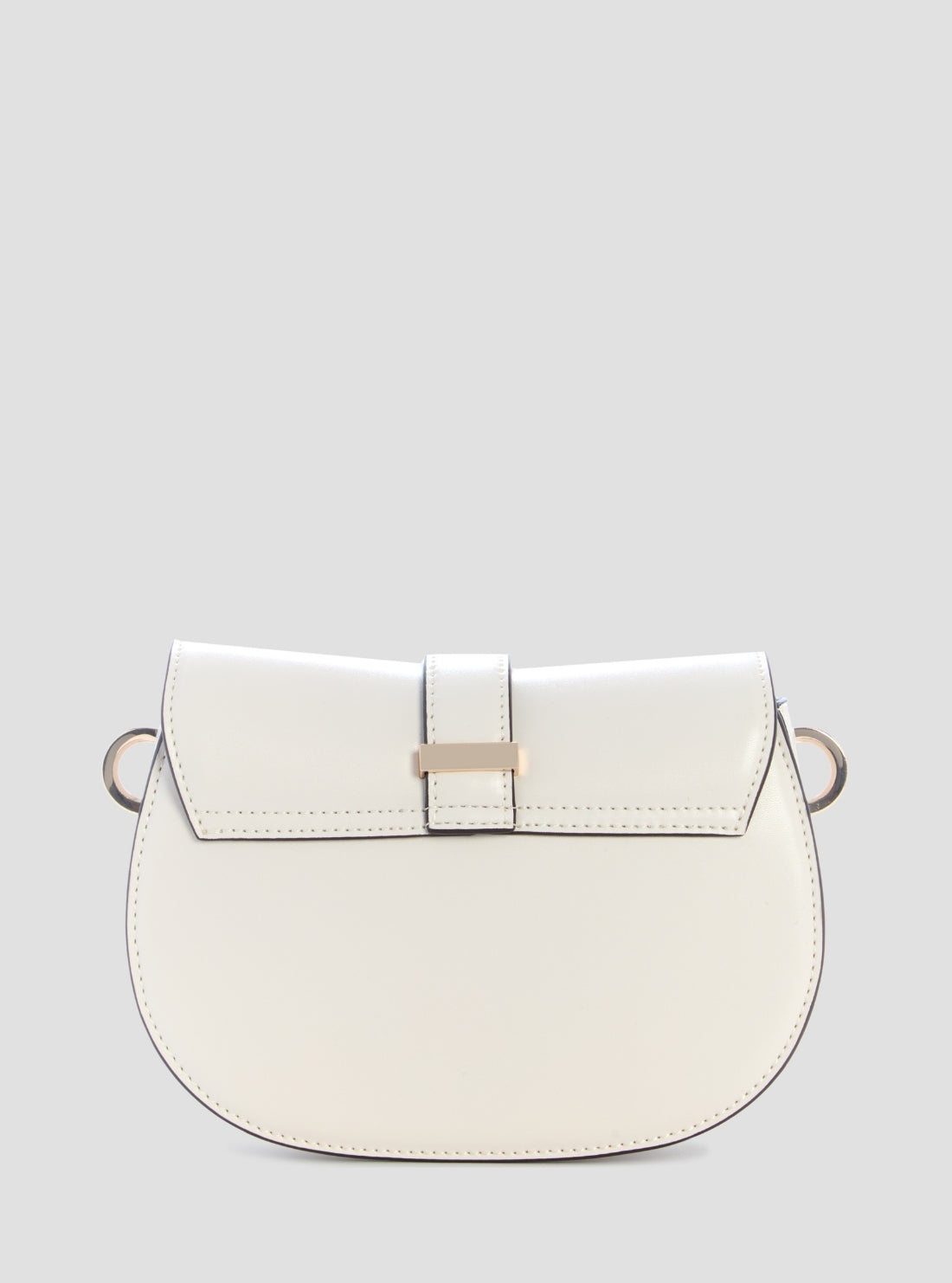 GUESS Womens White Carrie Mini Flap Crossbody Bag VG989678 Back View