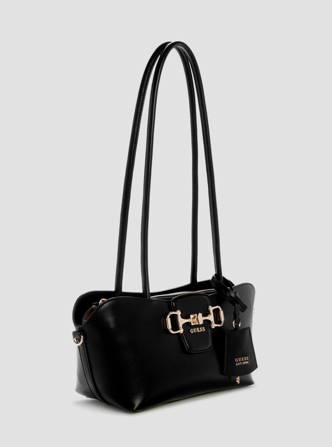 GUESS Womens Black Janie Shoulder Satchel Bag VG991008 Side View