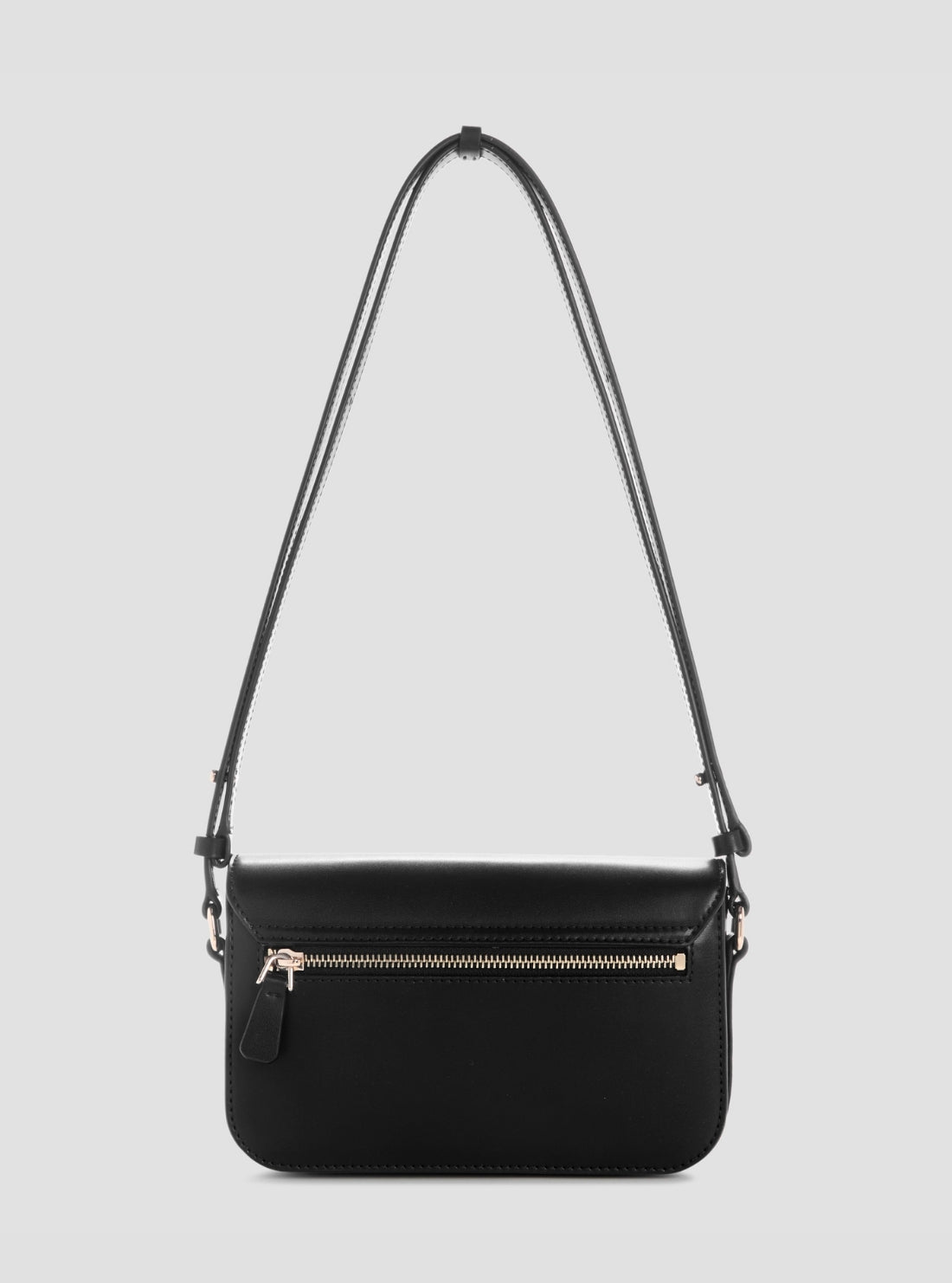 GUESS Womens Black Janie Convertible Crossbody Flap Bag VG991021 Back View