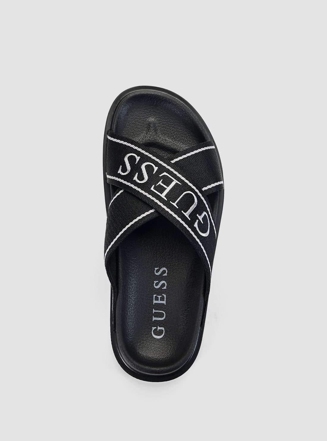GUESS Footwear Black Vilsing Slides VILSING3 Top View