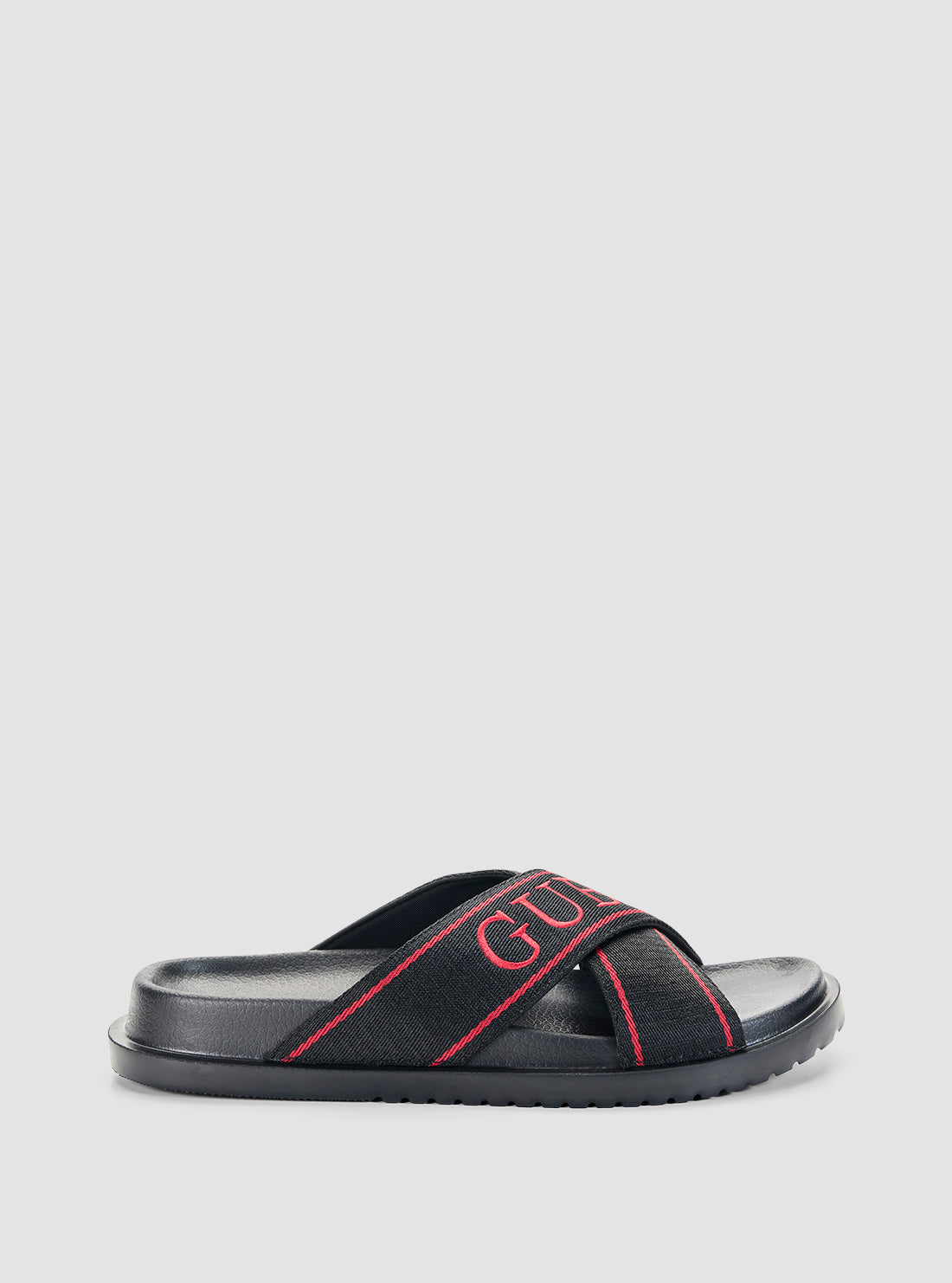 GUESS Footwear Black Vilsing Slides VILSING3 Side VIew