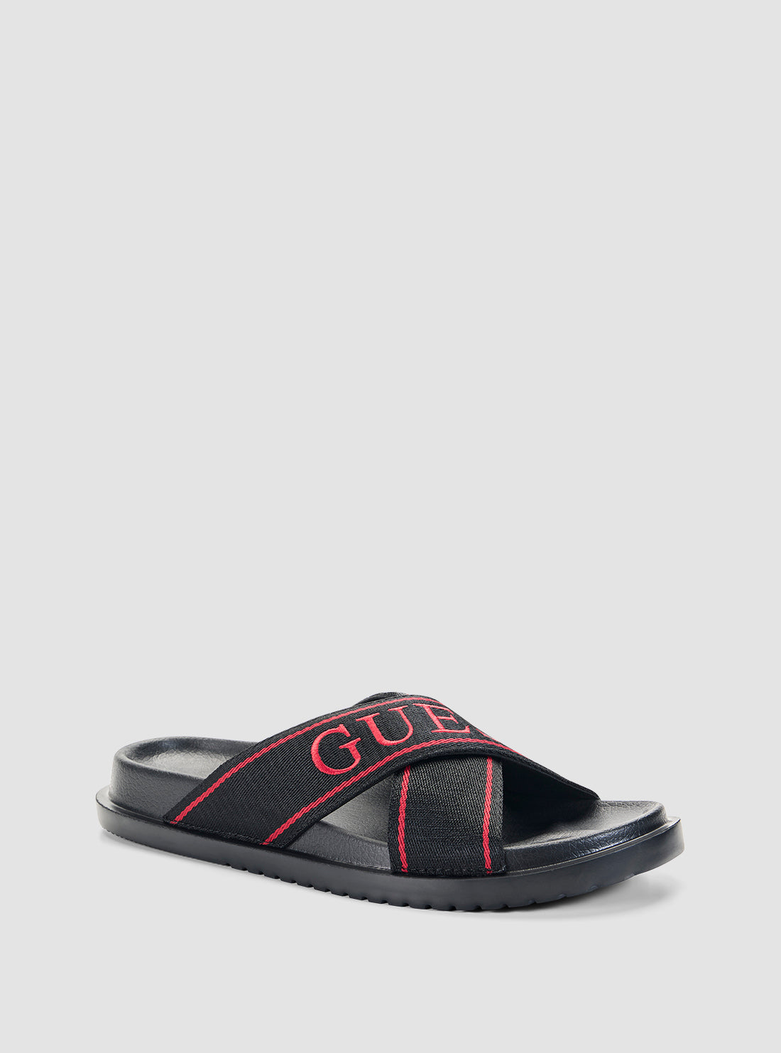 Guess Black Slide Sandals with Red Stripe Amazon.com | Guess Men main image 4
