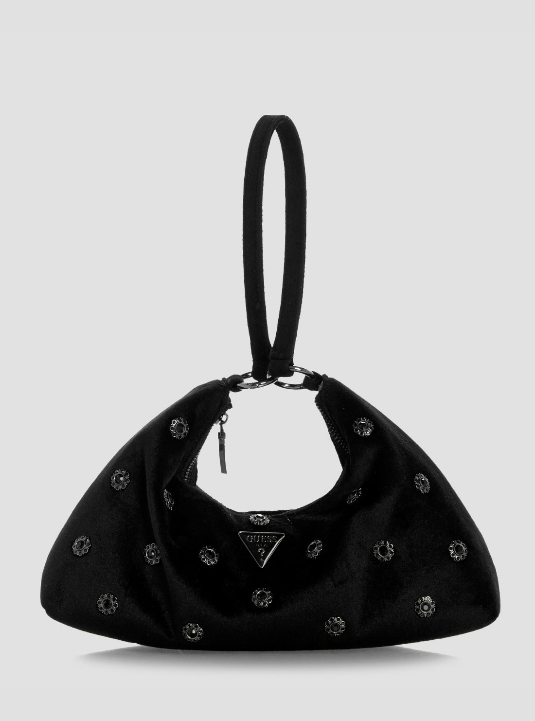 GUESS Womens Black Jewels Wristlet Shoulder Bag VM224872 Front View1