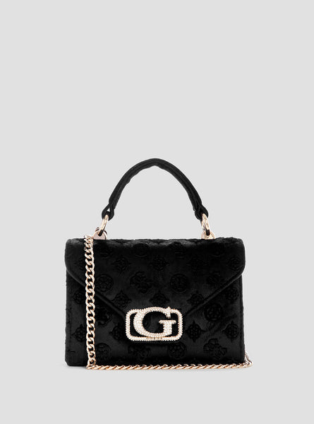 Black Logo Zalina Top Handle Bag | GUESS