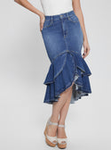 Blue Denim Marina Midi Skirt