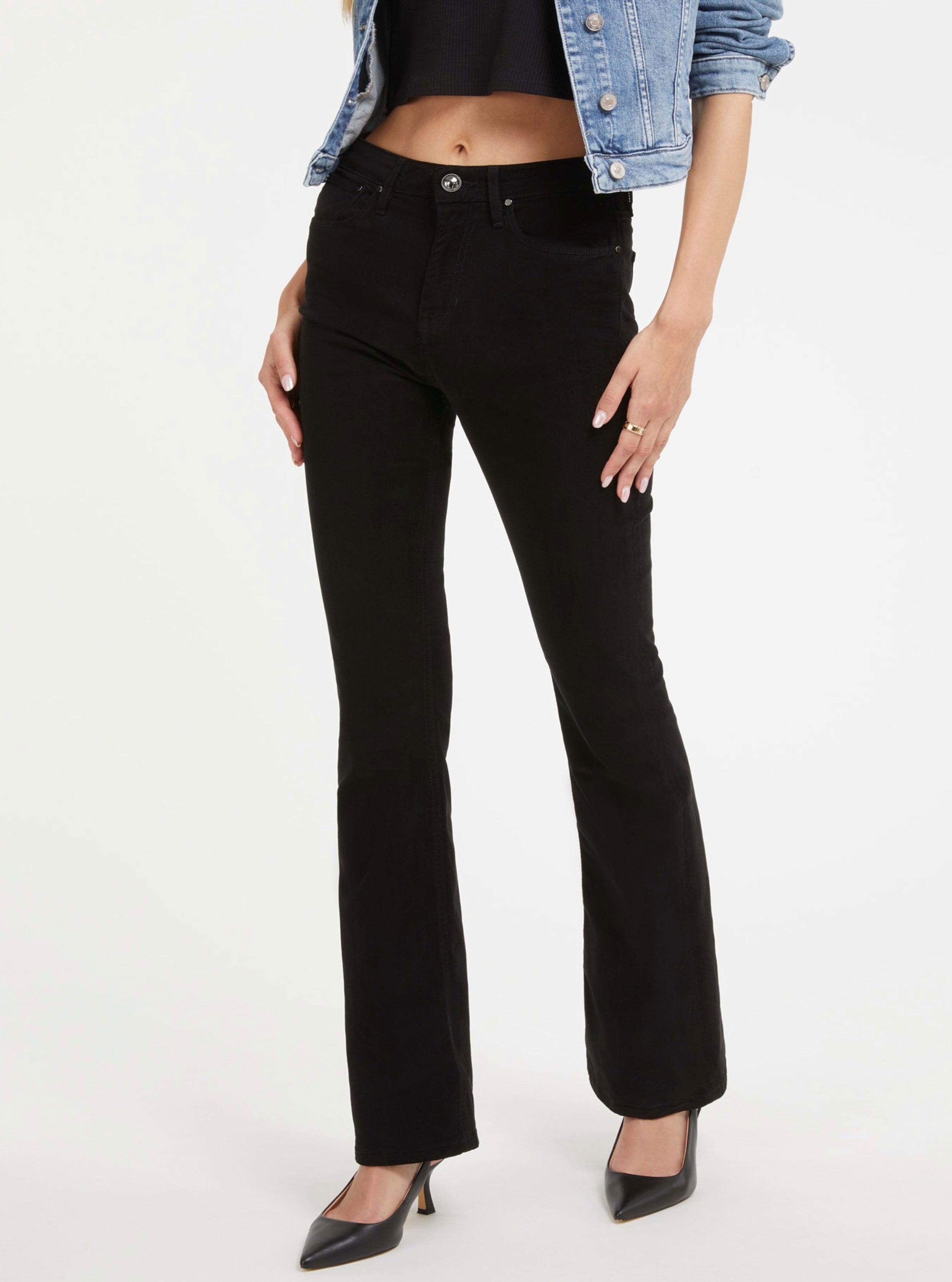 Five Pocket Slim Flare Pants in Velvet