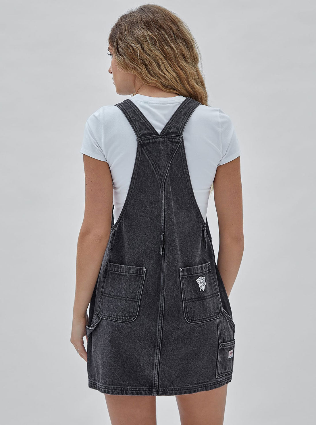 Guess Originals Black Overall Dress | GUESS Women's Apparel | back view