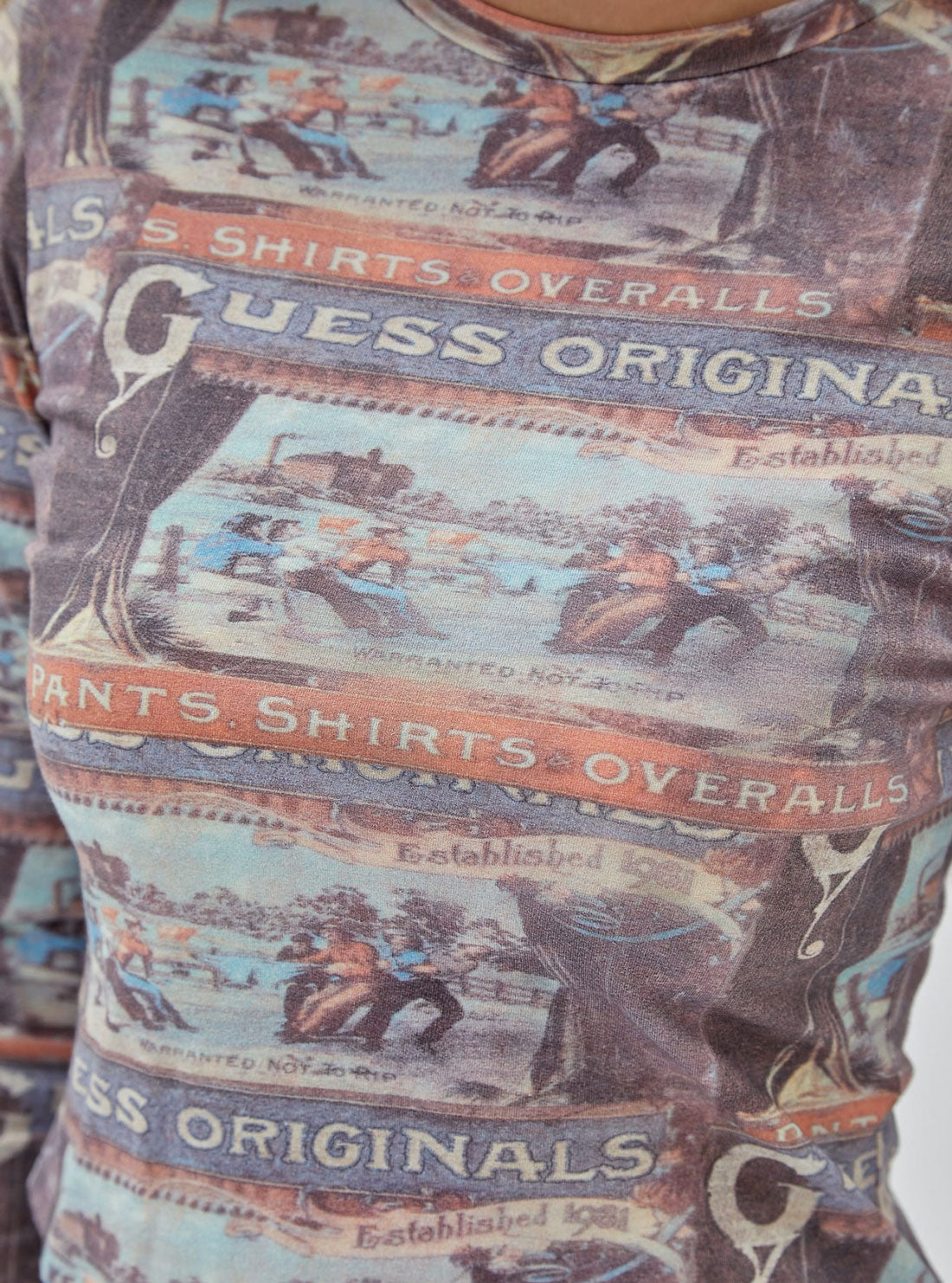 Guess Originals Ranch Vintage Long Sleeve Top | GUESS Originals Apparel | detail view