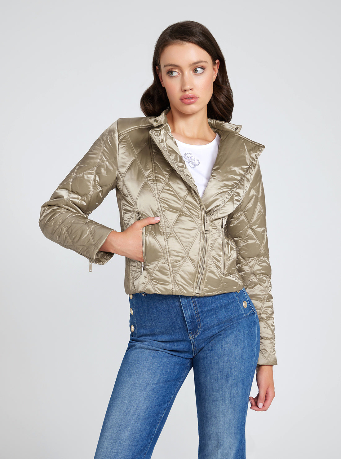 GUESS Eco Gold New Marine Jacket open view
